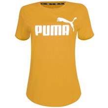 Camiseta Puma Essentials Logo Feminina Amarela