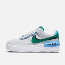 Tênis Nike Air Force 1 Shadow Branco-Verde-Azul