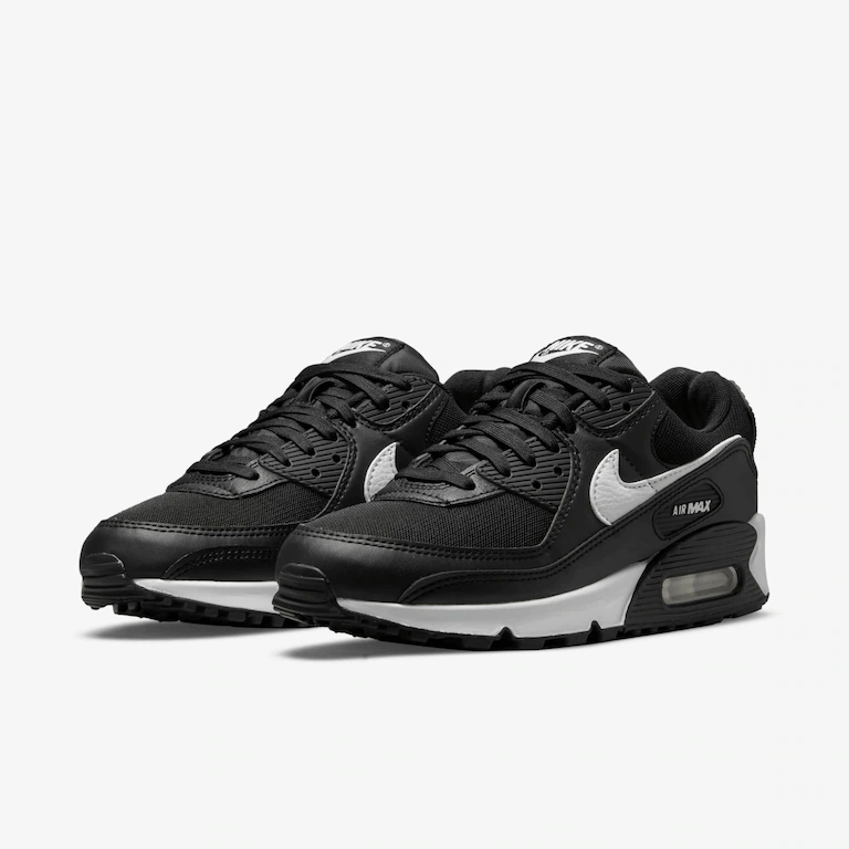 Tênis Nike Air Max 90 Feminino Masculino Preto Branco Oferta